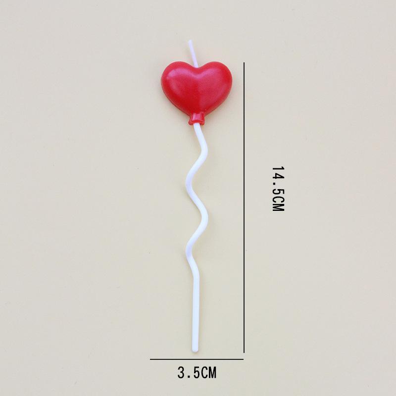 Single Candle Children's Cute Birthday Party Colorful Cartoon Balloon Five-pointed Star Love Cake Candle