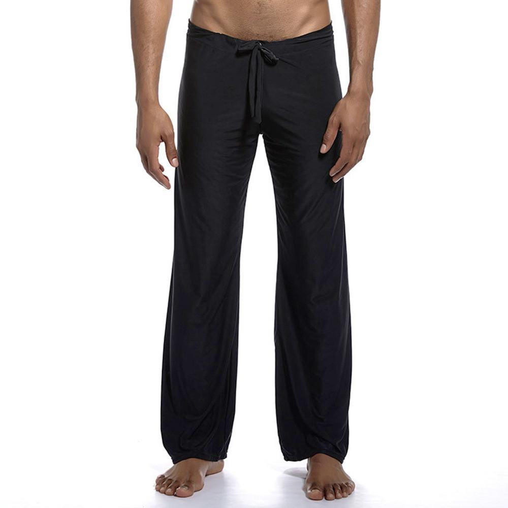 Pantaloni da Lounge da Uomo in Tessuto di Nylon con Coulisse in Vita per Abbigliamento Casuale da Casa