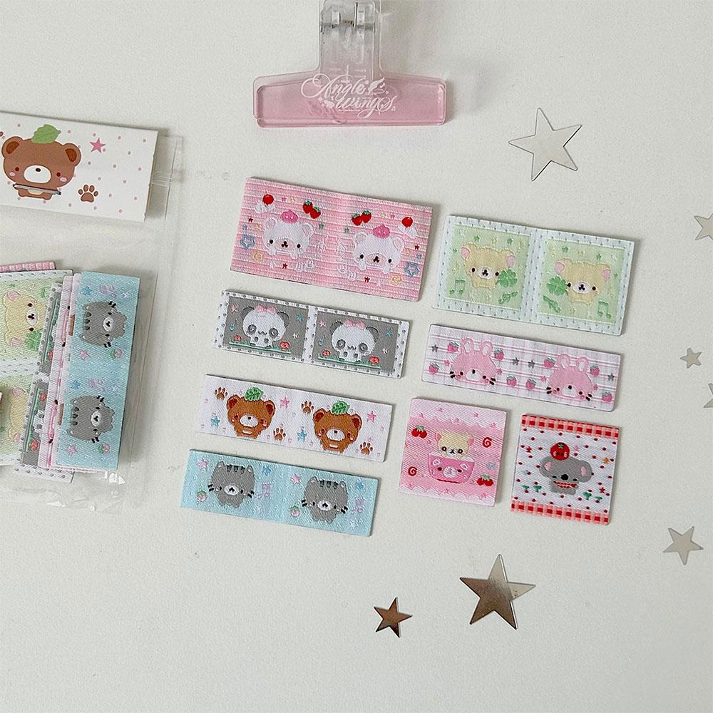 Cute Fabric Labels Index Cloth Tabs Cute Index Tabs For Scrapbooking DIY Sewing Patches For Planners Handbag Decoration Stickers