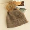 Unisex Cashmere Pom-Pom Hat: 100% Pure, Oversized, Knitted, Thickened for New Autumn/Winter Style