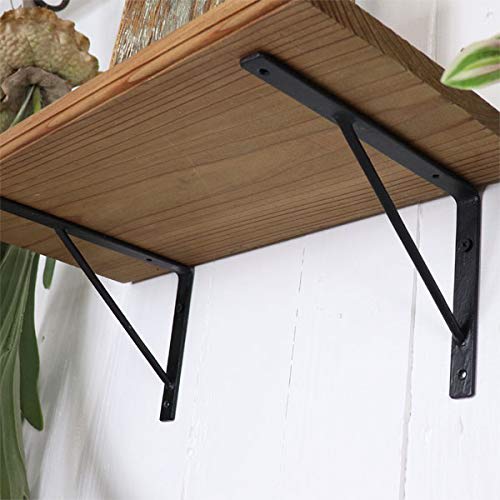 Set of 2 Iron Shelf Brackets - Simple and Natural