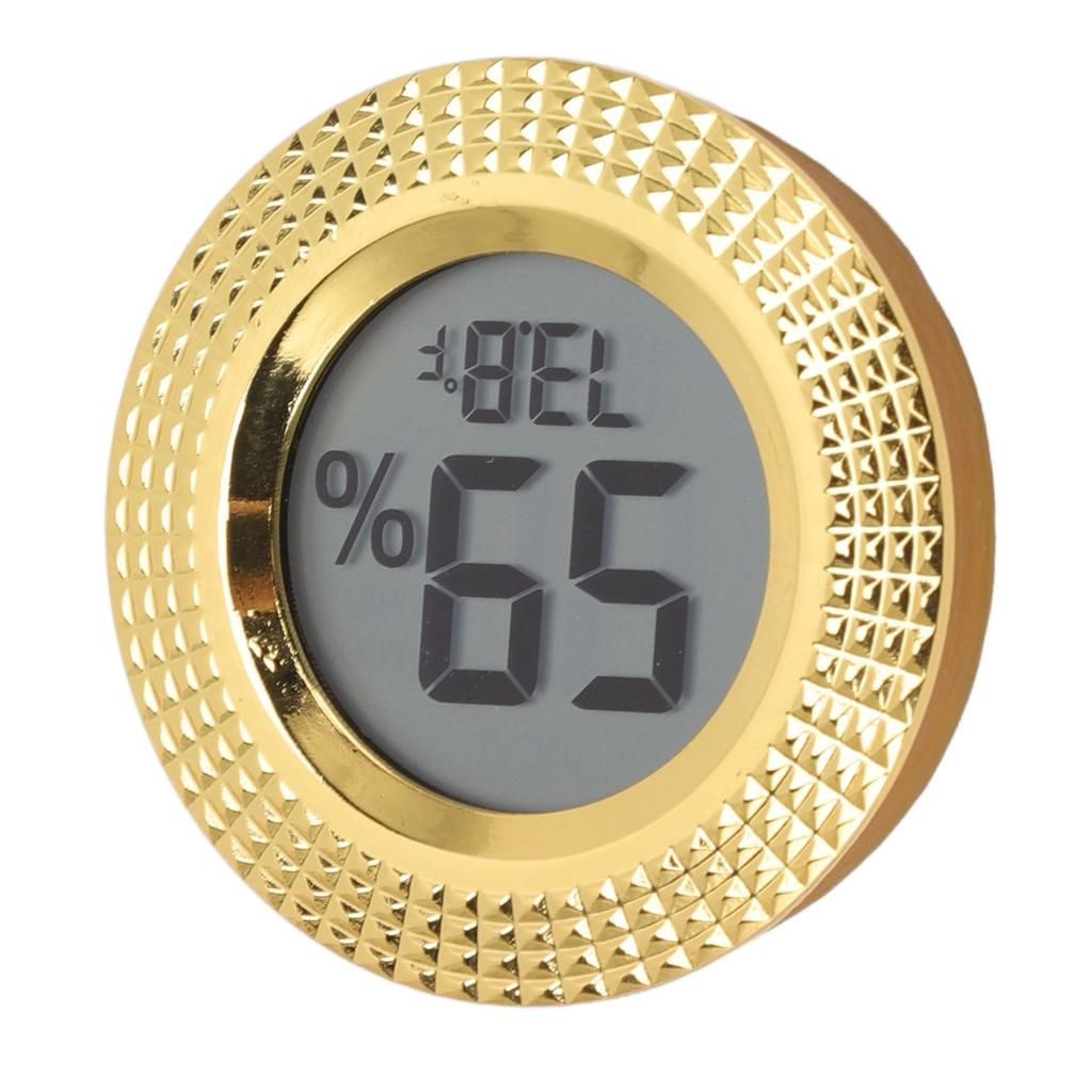 Insert Digital Hygrometer Round Cigar Box High Accuracy Electronic Temperature Humidity Meter