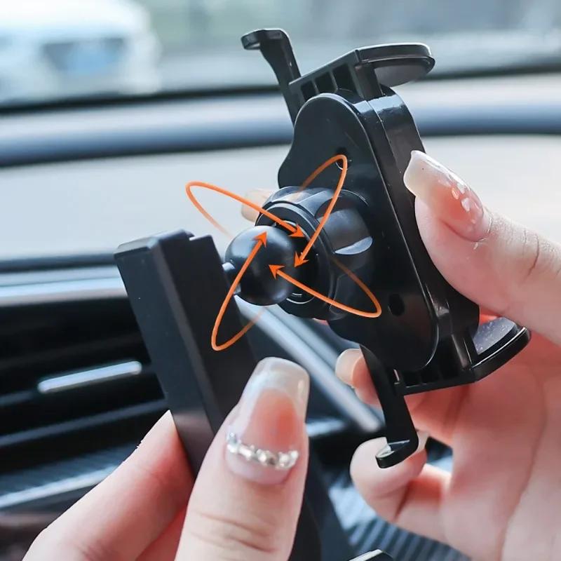Car Phone Bracket GPS Navigation Stand Car Multifunctional Automatic Clamping Air Outlet Phone Holder for 4-6.9 Inch Cellphone