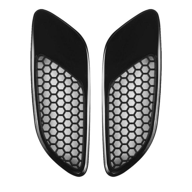 2PCS Engine Hood Vent Louvers Air Scoop Bonnet Vent Cover For BMW E90 E91 E92 E93 M3 Air Intake Cover Glossy Black