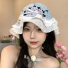 Summer Spring Crochet Bucket Hat Woman Commutes Camping Taking Photo Fisherman Hat with Pleated Trim for Girlfriend
