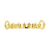 Stylish Star-shaped Zirconia Dental Braces: Single-row Openwork Gold Braces with a Star-shaped Chain, Adjustable Size