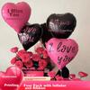 Shiluode Heart-Shaped Balloons for Birthday Decorations, Engagement Proposal, Confession Scene Setup, 4-Pack