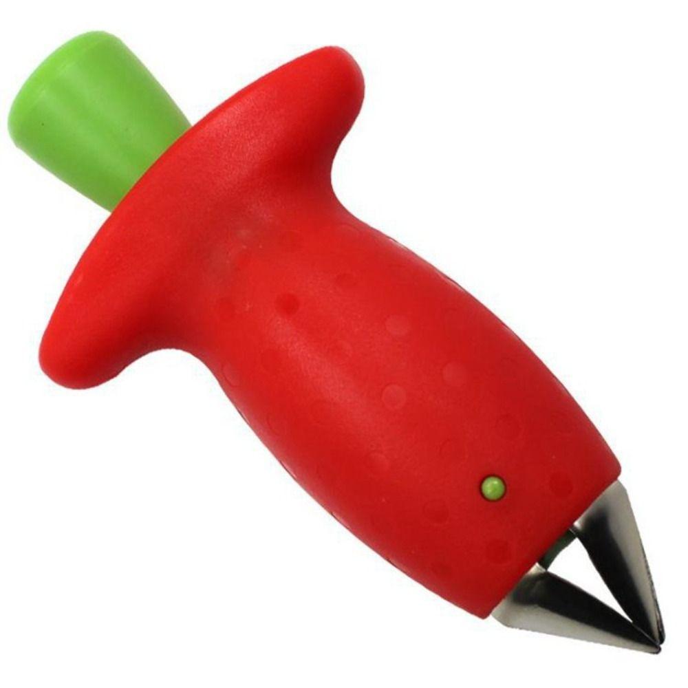 Creative Design Stem Removal Device Stainless Steel Fruit Stem Remover Strawberry Huller Food Prep