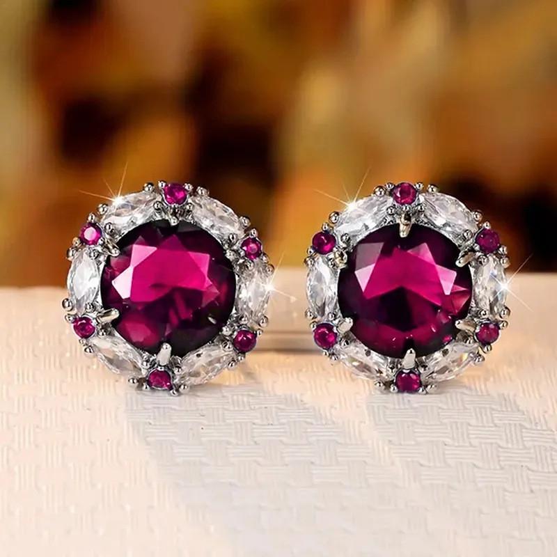 

Серьги-гвоздики из стерлингового циркония для женщин, свадебные, помолвочные, женские аксессуары для ушей, великолепные новые женские украшения