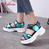 Aphixta 1.968 Inch Platform Women Sandals 2025 New Ladies Hook & Loop Shoes Women's Wedges Shoes Summer Sandals