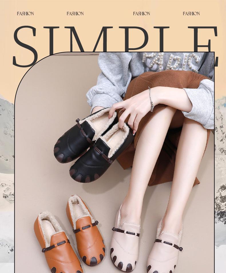 Dámské retro nepromokavé sněhule s fleecovou podšívkou - Teplé, měkká podrážka, ležérní móda