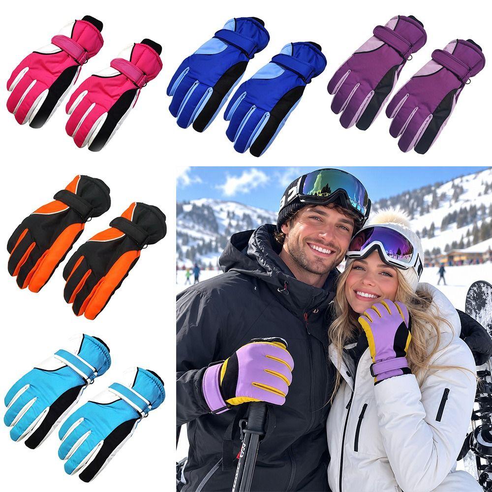 Waterproof Winter Skiing Gloves Warm Outdoor Sports Gloves Thickened Thermal Gloves  for Men Women