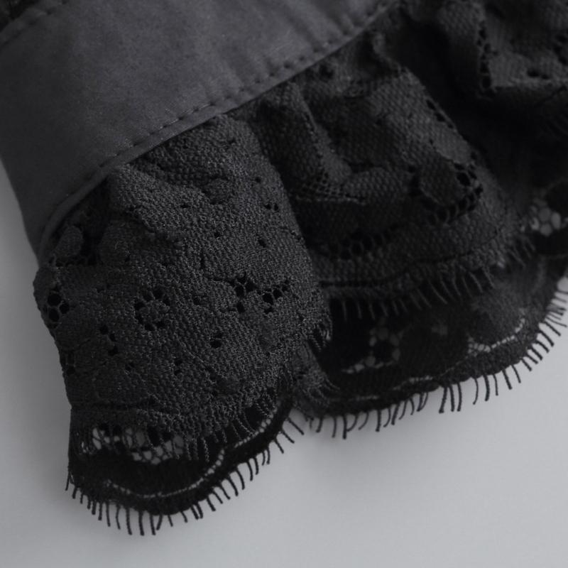 Women Faux Collar Eyelash Flower Lace Detachable Blouse Collar Necklace with False Sleeves Cuffs Set Clothing Accessory