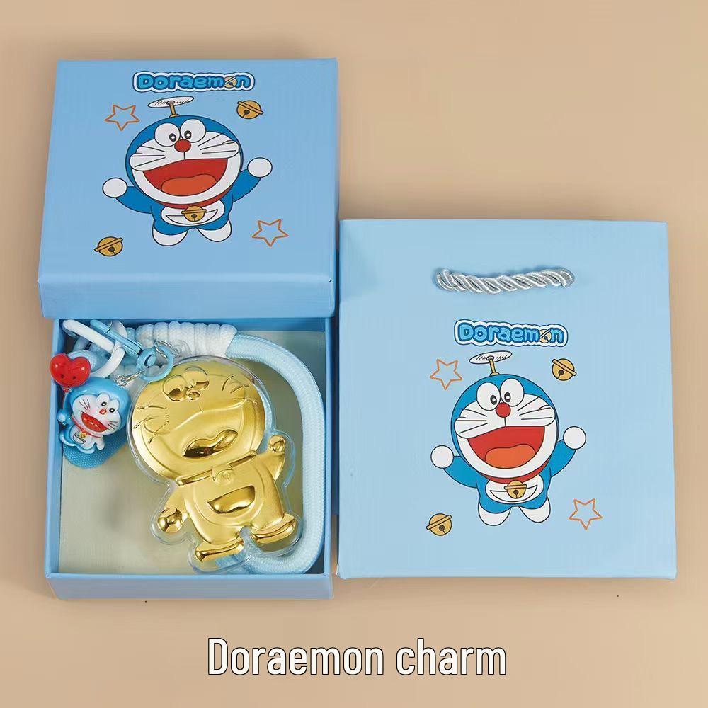 Solid Gold Hello Kitty Cat Pendant Keychain Charm for Mobile Phone or Bag