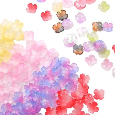 10 cuentas espaciadoras sueltas de cristal con forma de flor para hacer joyas, pulseras y collares.