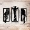 Metallväggkonstset Elefant Giraff Zebra 11,81 tum Modern Djurdekor Inomhus Utomhus Bröllop Jul Halloween Gåva Rum Heminredning