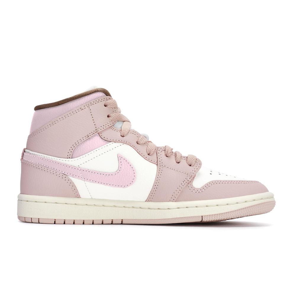 Jordan Air Jordan 1 Vintage Basketball Shoes Women's Mid Top White/Pink BQ6472-620(Team80-S-BOX)