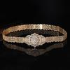 Traditional Hollowed Out Belt Moroccan Caucasus Robe Belt Antique Waistband for Wedding Rhinestones Carving Corset Belt