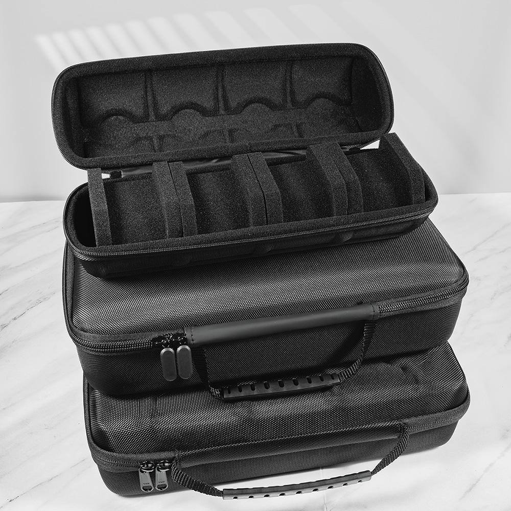 Hartschalen-Uhrenaufbewahrungsbox mit weicher Polsterung, Robuster Uhrenaufbewahrungskoffer mit Griff, Kratzfester Deckel, Ideales Geschenk