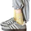 Dongdaemun Women'S Socks Double Needle Cartoon Expression Smiley Face Animal Embroidery Women'S Cotton Socks Medium Tube Socks Stacking Socks