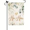 Welcome/Mr and Ms Wedding Garden Flag Vertical Double Sided Garden Flag, Outdoor Wedding Decorations,Anniversary Holiday Party Yard Outdoor Decor