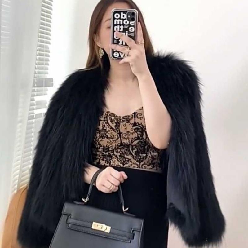 Autumn and winter new toka imitation fox fur light fur women's winter short fur short coat
