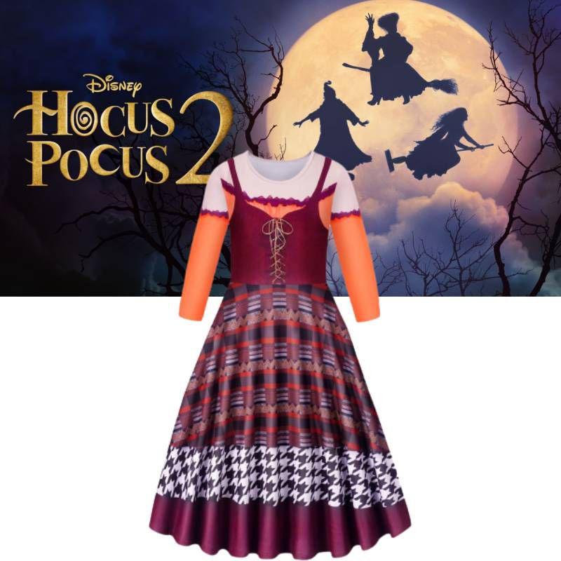 Kostium na Halloween Hocus Pocus 2 Mary Sanderson Dla Dzieci Miękki i Wygodny