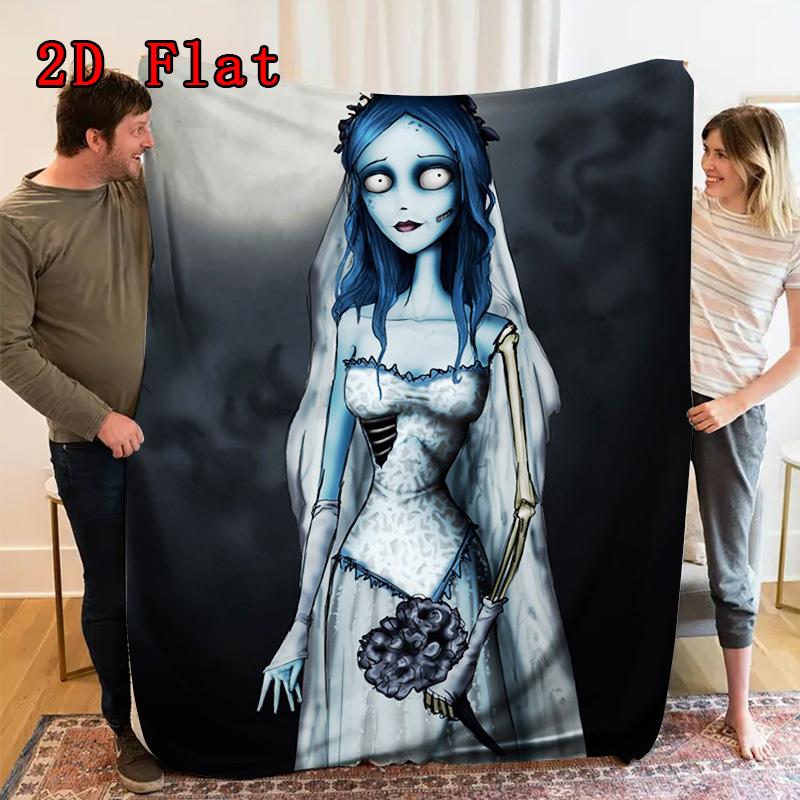 Corpse Bride 2D Flat Pattern Flannel Blanket High quality All Seasons Warmth and Comfort Perfect for Christmas Gifts.NMT0928372