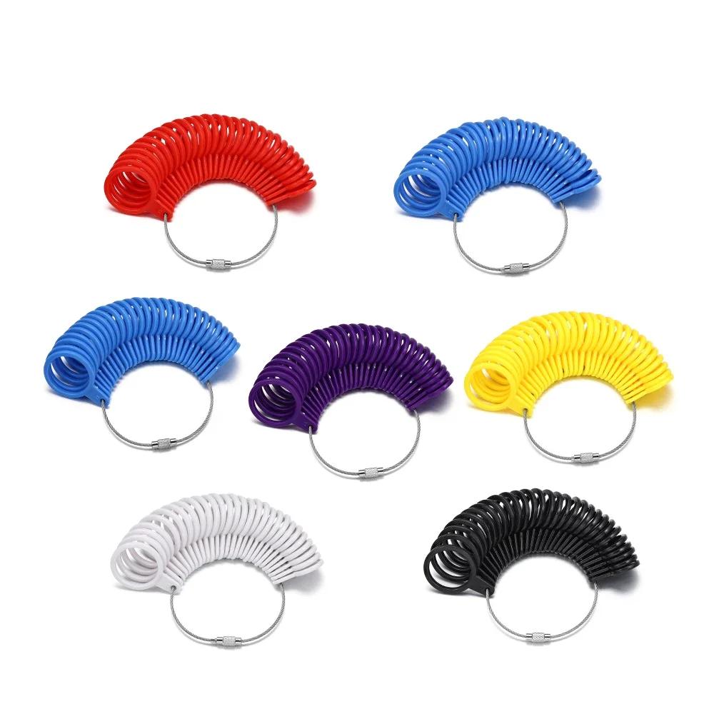 1Pc Ring measuring rod US 0-13 UK A-Z ring measuring ring measuring ring plastic ring size measuring tool
