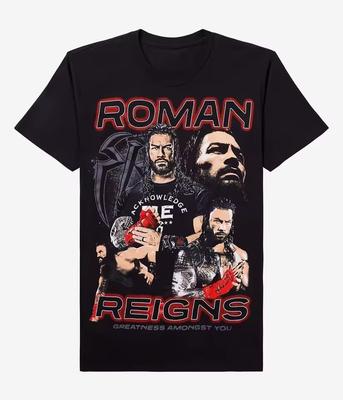 Ringer Roman Reigns Grafiken 100% Baumwolle T-Shirt unisex 2026 Sommer Neu Rundhals Mode Retro Kurzarm Herrenhemd Sweatshirt
