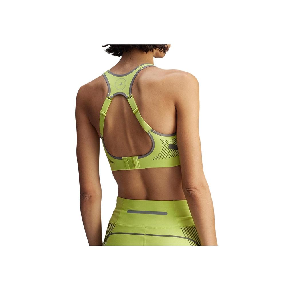 Adidas Color Block Round Neck Sports Bra Women Sports Bra Fluorescent-Green JJ0140