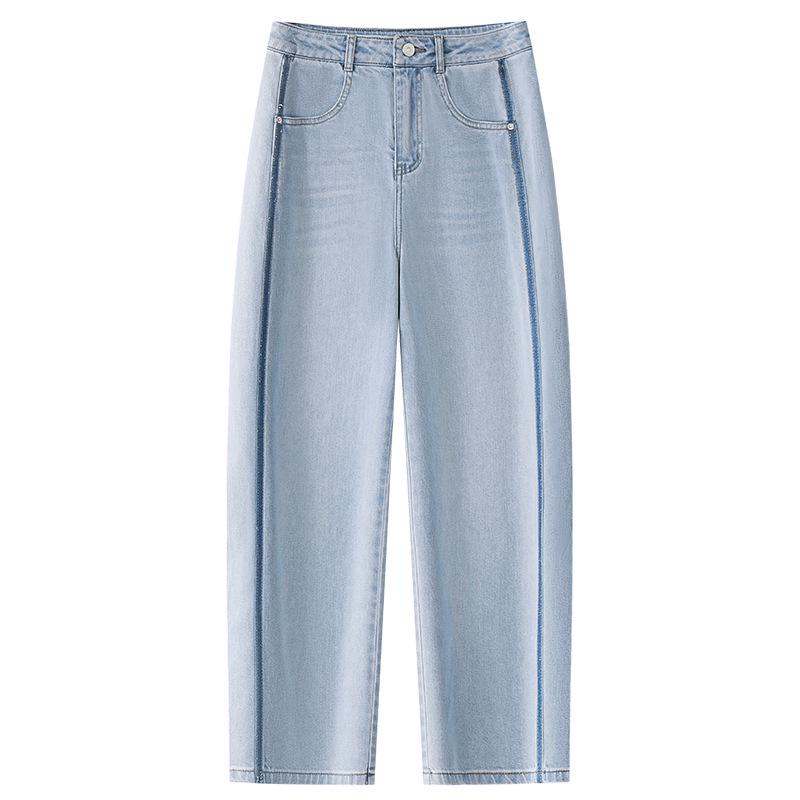 

Women s Light-Colored High-Waisted Wide-Leg Jeans - Spring 2025 Collection XL