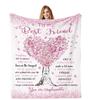 Pink Love Tree Pattern Blanket Flannel Soft Comfortable Home Blanket Blanket Daughter Birthday Gift