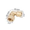 Schwenkgelenk 1/2" Innengewinde/Außengewinde 90 Grad Messing Winkelrohrfitting Verbinder Gelenk für Wasser Kraftstoff Adapter