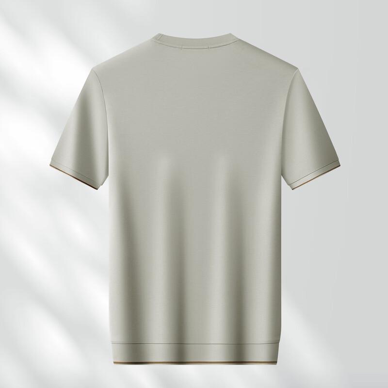 MONTAGUT Men's Breathable Silk Blend Short Sleeve T-Shirt