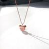 Cute and Exquisite Diamond Studded Flamingo Necklace, Collarbone Chain, Niche Design, Student Jewelry, Female Korean