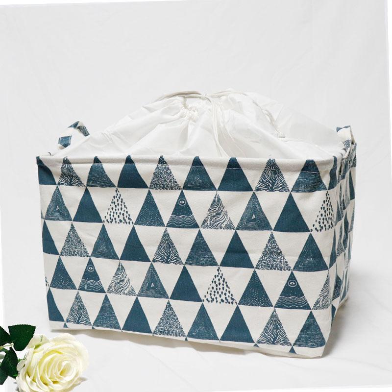 Großer Stoff-Aufbewahrungskorb mit Kordelzug, feuchtigkeitsbeständig, faltbar, Kleider- und Decken-Organizer-Box, Kordelzug, faltbarer Kleiderschrank, Aufräumtasche