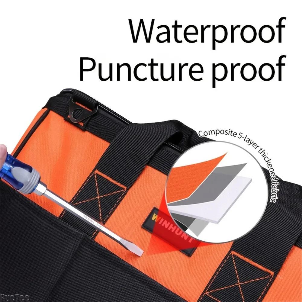 Tool Bag 1680D Oxford Cloth Wear-Resistant Canvas Electrician For Woodworking Hand Tool Storage Organizer Work Bag Tool Pouch