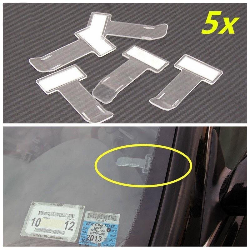 5Pcs Car Parking Ticket Clip Windshield Sticker Fastener Card Bill Holder Automobile Stop Permit Holder Clip Auto Accessories