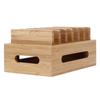 Charging Station for Multiple Devices, Bamboo, Mobile Phone Charging Station, USB  , Multiple Charging Station for Multiple Devices, Smartphones
