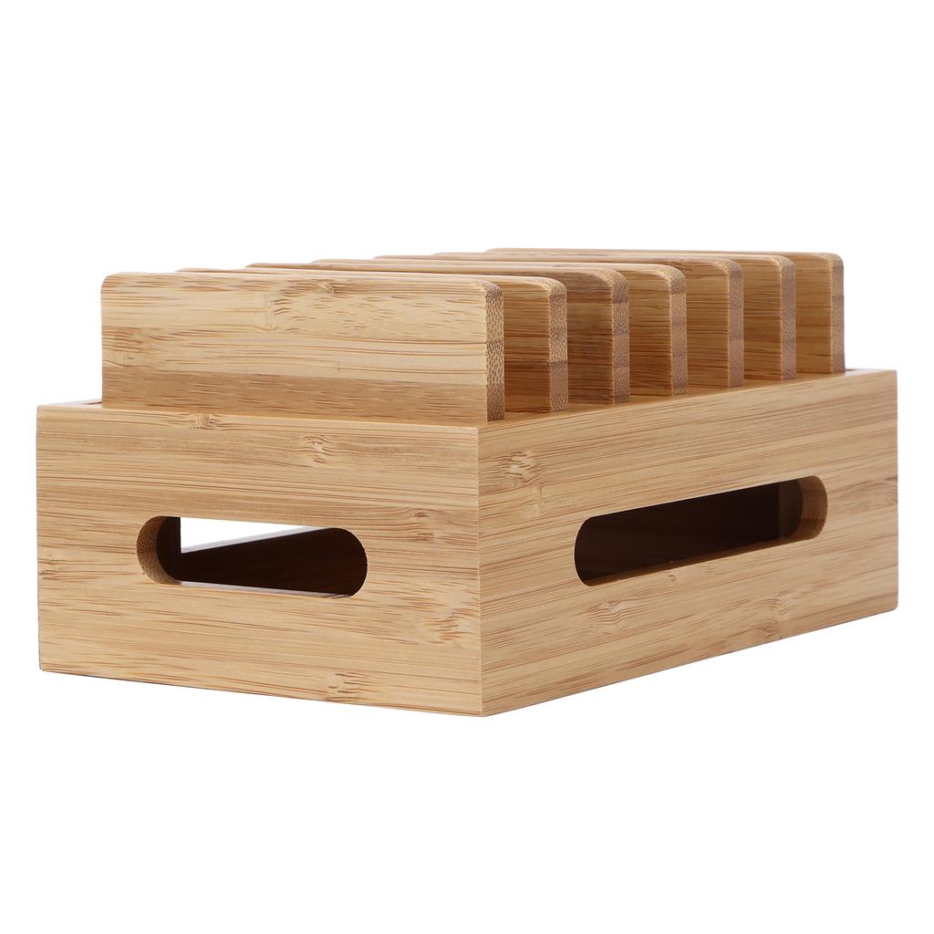 Charging Station for Multiple Devices, Bamboo, Mobile Phone Charging Station, USB , Multiple Charging Station for Multiple Devices, Smartphones