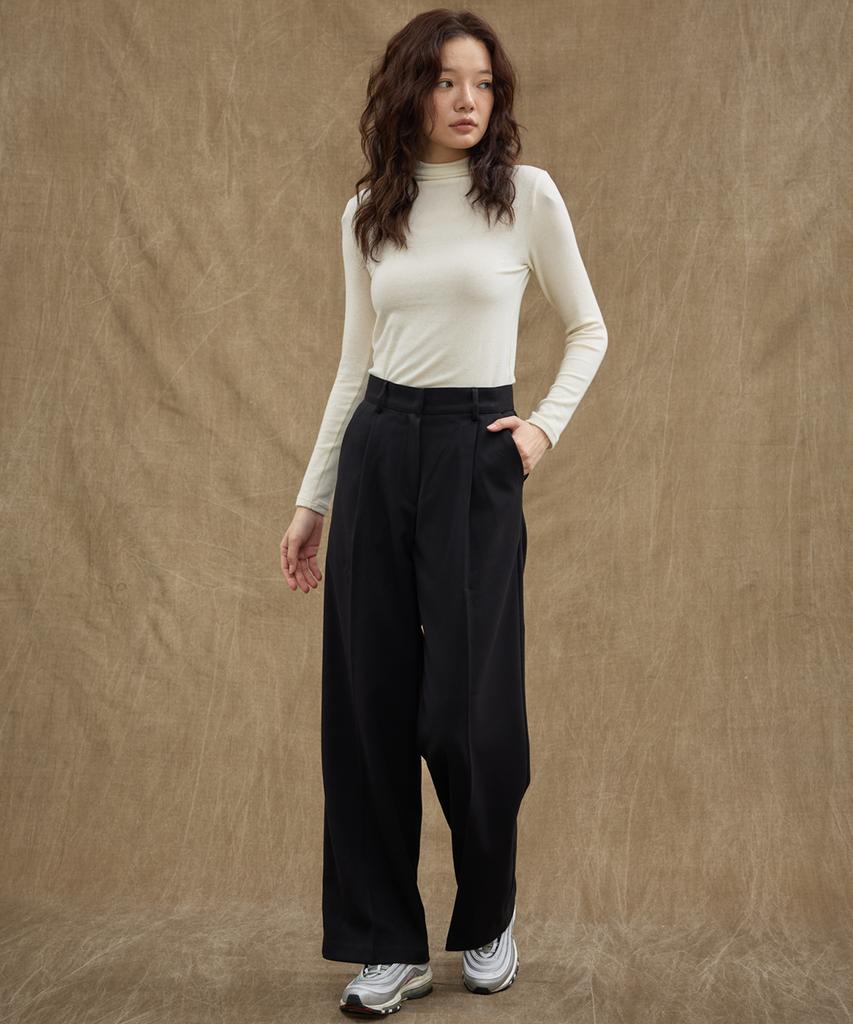MANAVIS7 Long Wide Slacks [Black]
