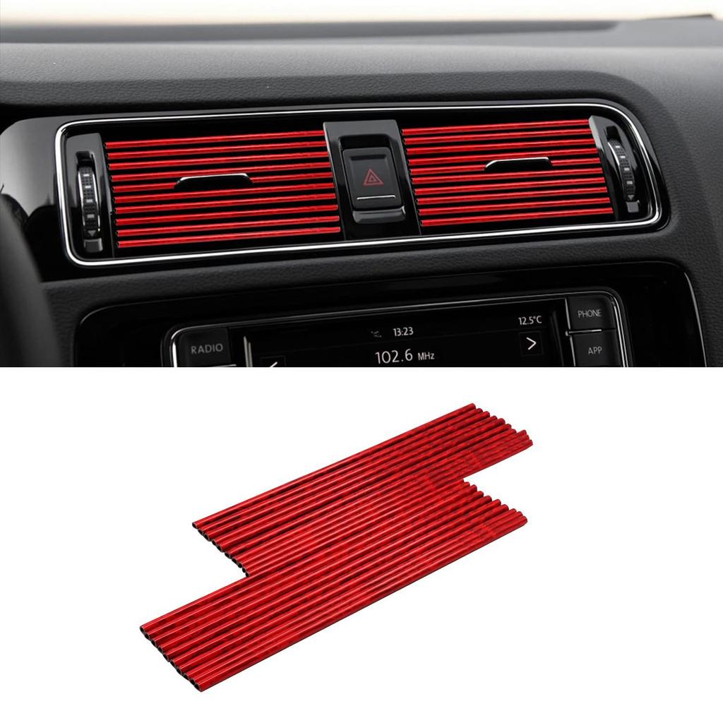 Car air outlet decorative strip, grille clip, U-shaped, electroplated, bright strip, chrome plated air conditioner, color interior modification