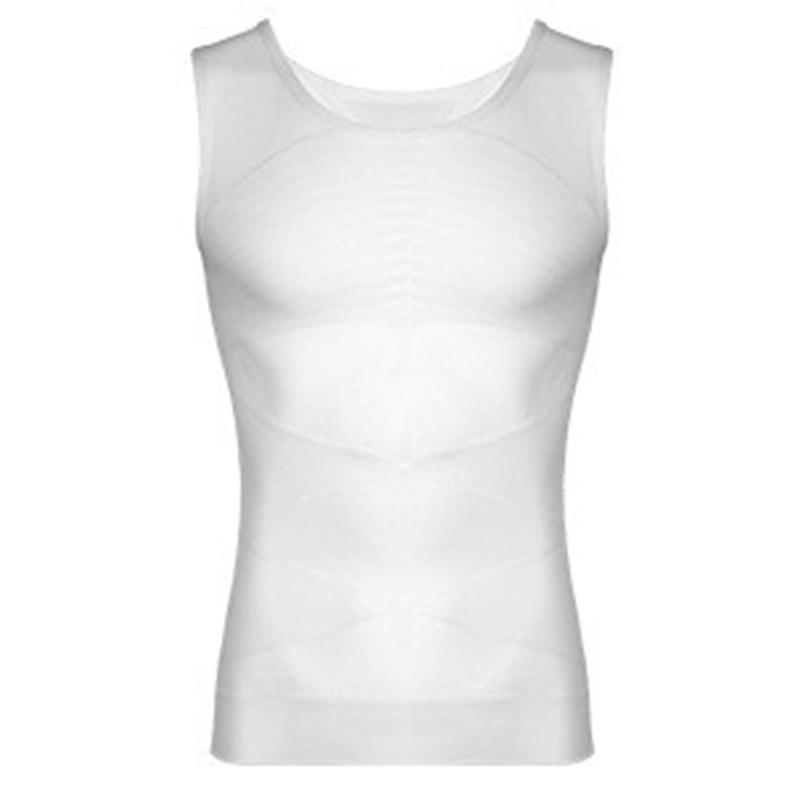 Men's Tummy Control Shaping Vest - Breathable Mesh Bodysuit with Bust and Tummy Support.