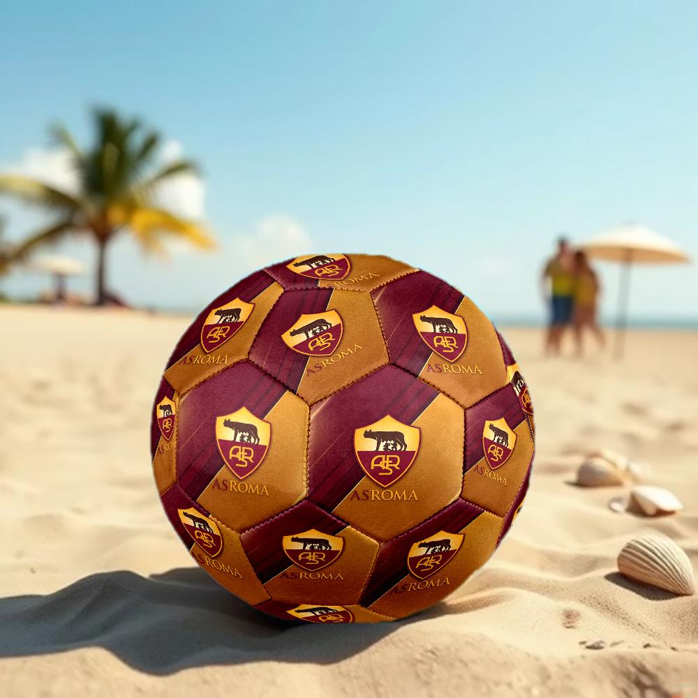 AS Roma Size 5 Football High Elastic Soccer Ball For Outdoor Competition Daily Training Play