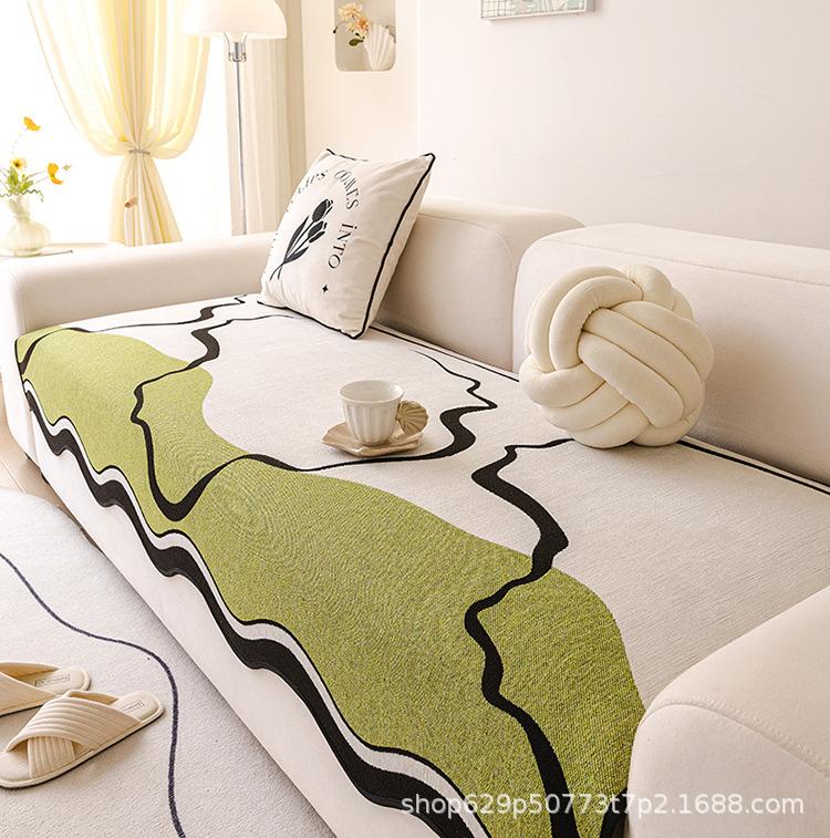 Chenier Special-Shaped Sofa Cushion Irregular Simple Straight Row Seat Cushion Non-Slip Blanket Leather Sofa Special Seat Cushion