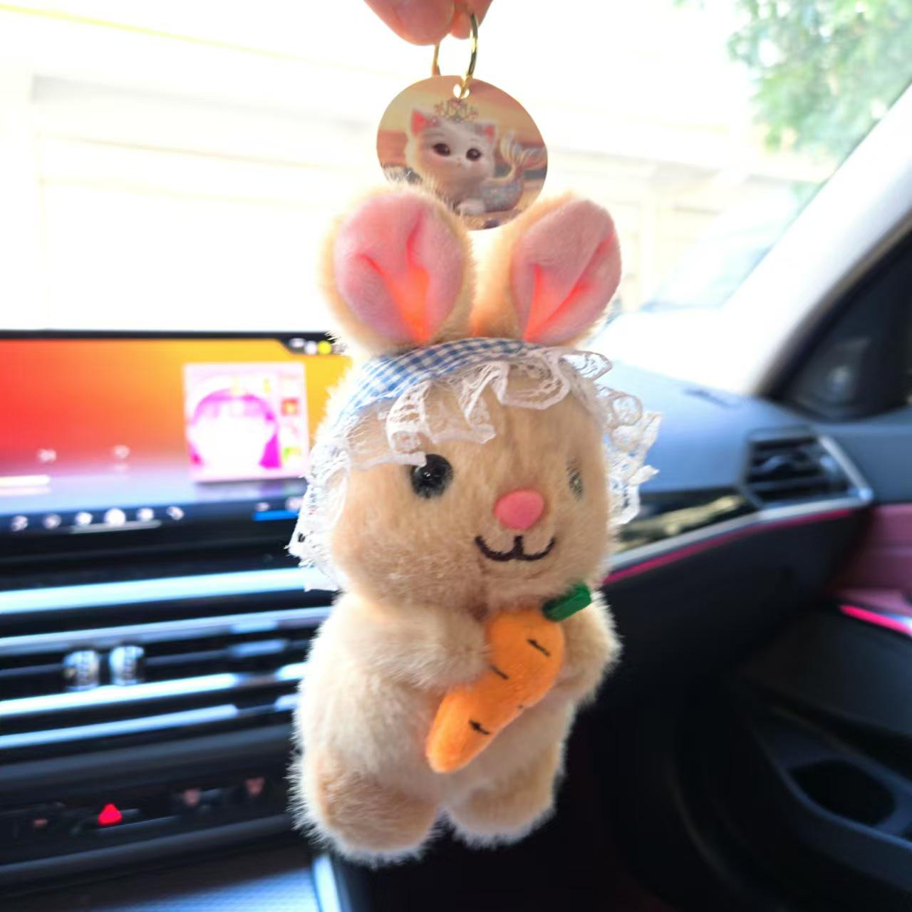 

Очаровательный пушистый кролик с морковкой, подвеска, шарм для рюкзака, кукла