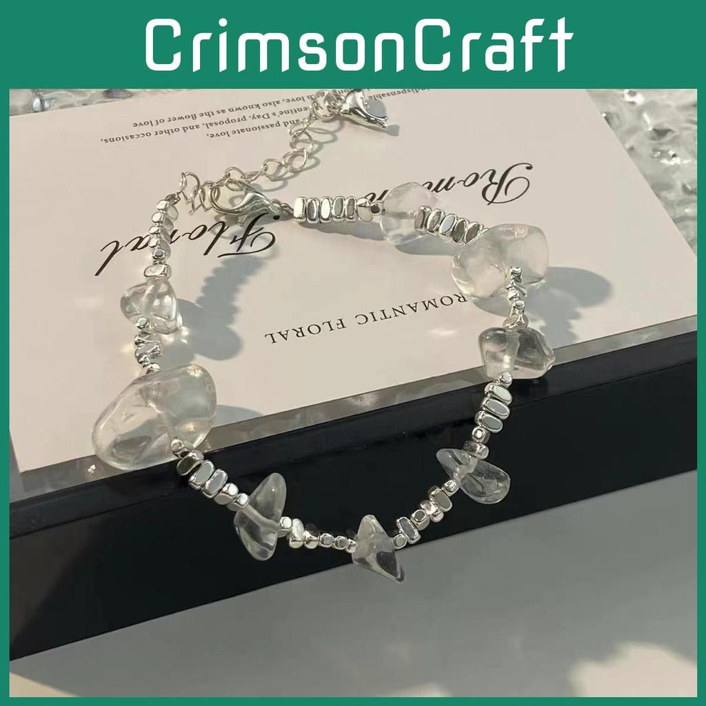 Luxurious Crystal Shard Bracelet For Women Unique Glass Bead Jewelry