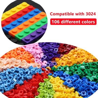 DIY Pixel Art Bausteine Dünne Figuren Steine Kompatibel Mit 3024 1x1 Quadratischen Steinen Großpackung Zusammenbau Spielzeug Geschenk für Kinder