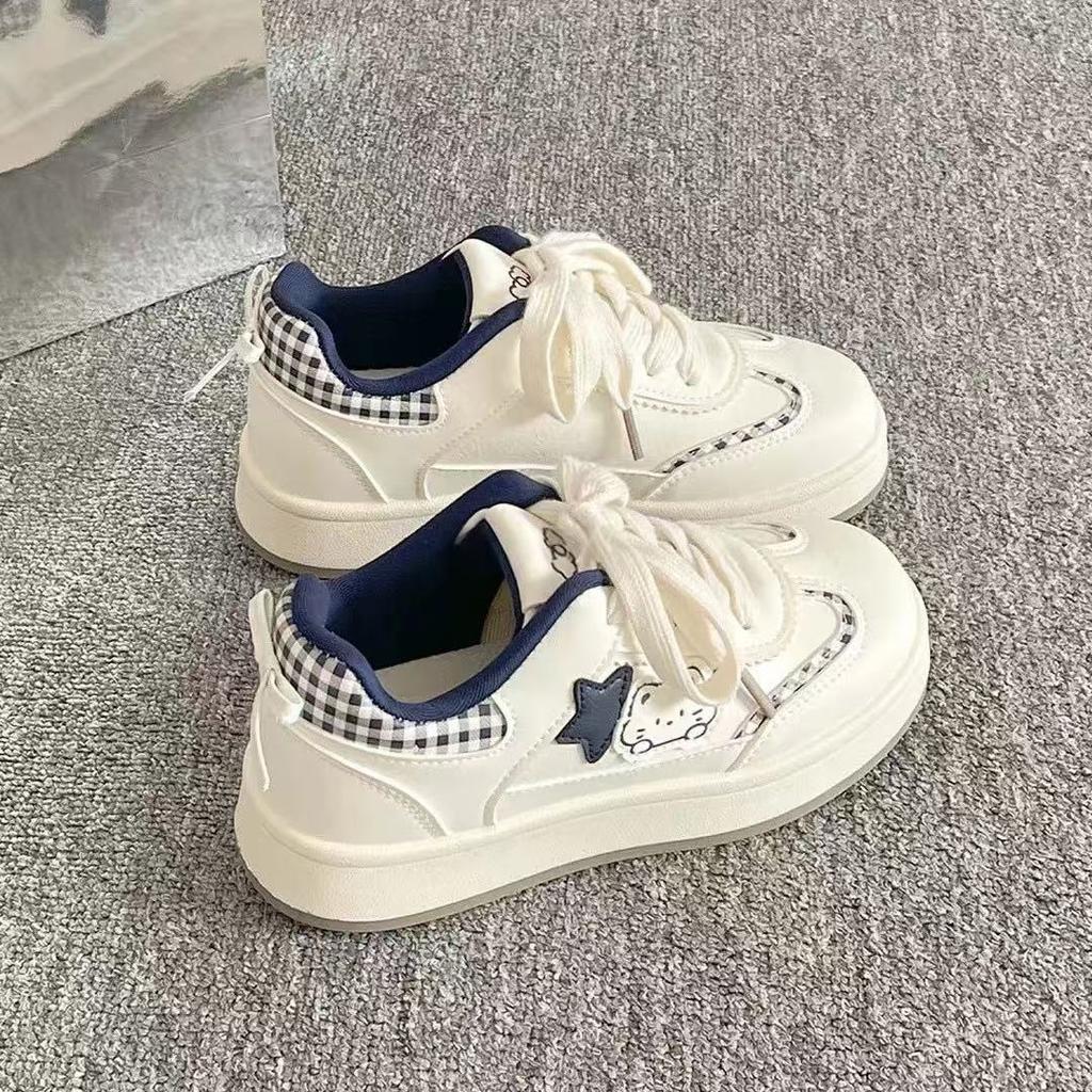 Cute board shoes women's autumn new casual shoes versatile niche bread shoes platform white shoes